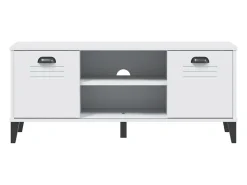 Banco zapatero blanco 106x35x45 cm madera maciza de pino