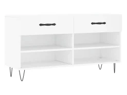 Banco zapatero blanco 102x35x55 cm madera de ingeniería