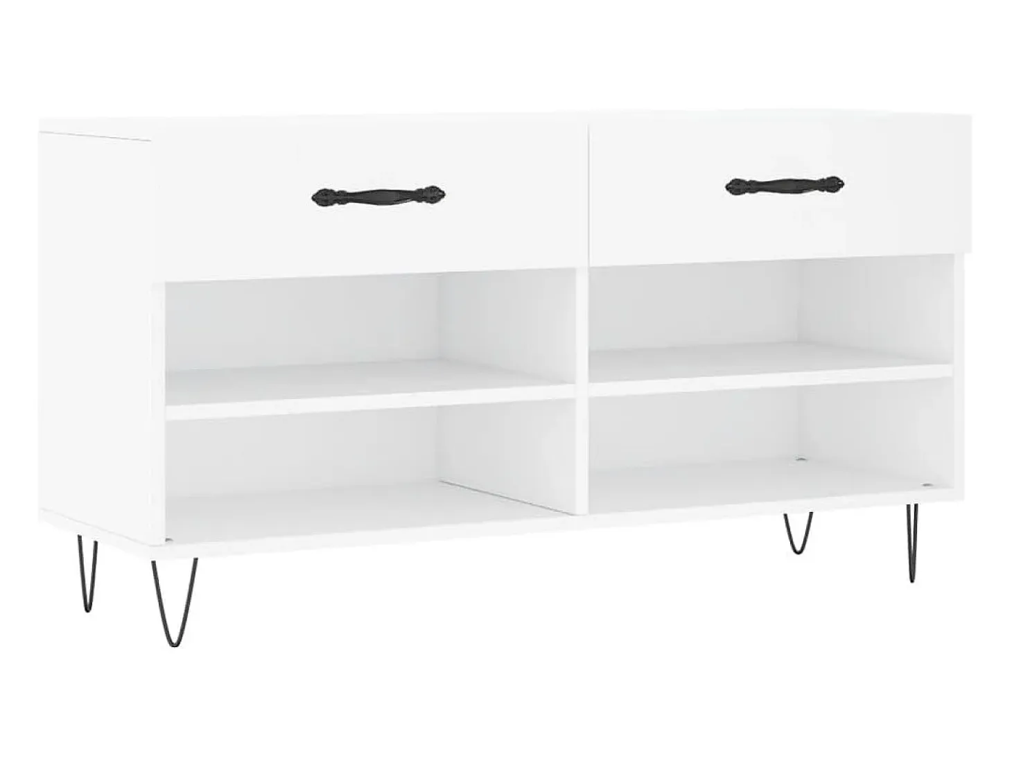 Banco zapatero blanco 102x35x55 cm madera de ingeniería