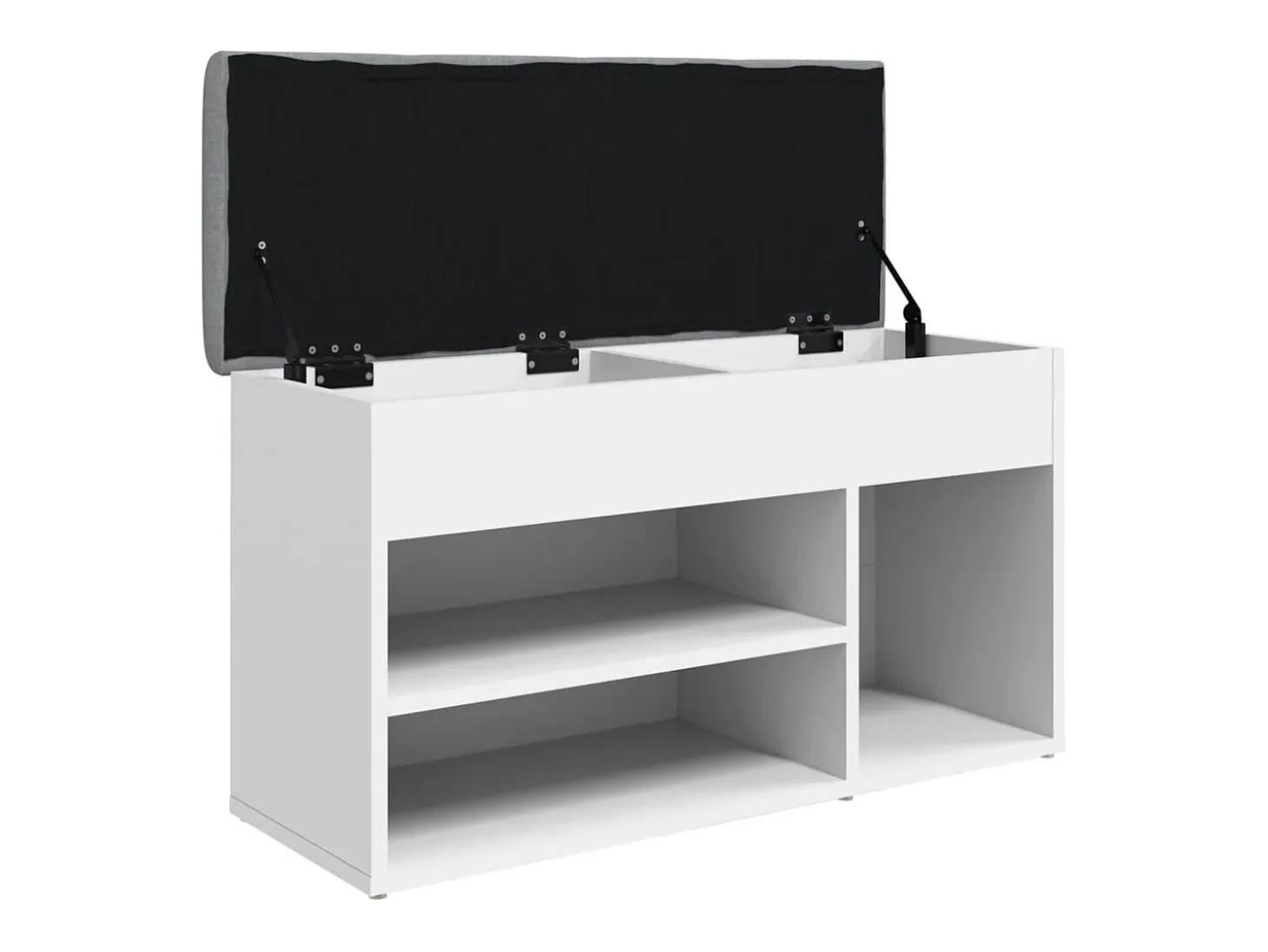 Banco zapatero blanco 82x32x45,5 cm madera de ingeniería