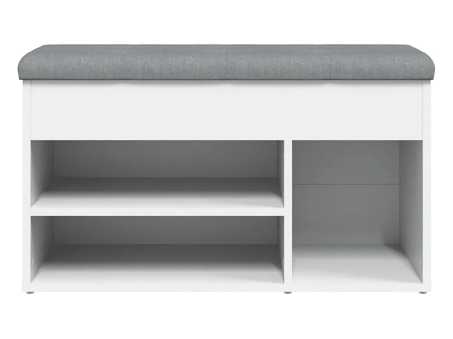 Banco zapatero blanco 82x32x45,5 cm madera de ingeniería