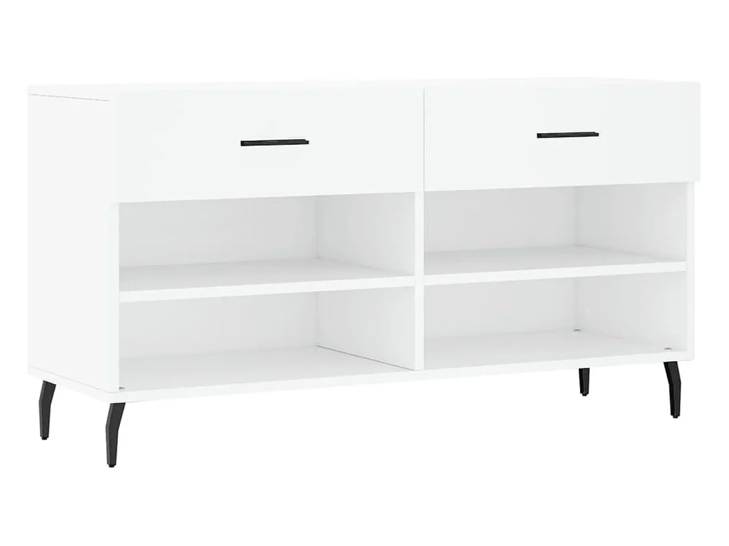 Banco zapatero blanco 102x35x55 cm madera de ingeniería