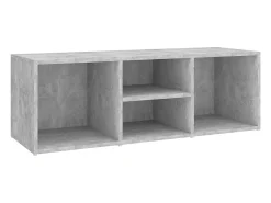 Banco zapatero de hormigón gris 105x35x35 cm aglomerado