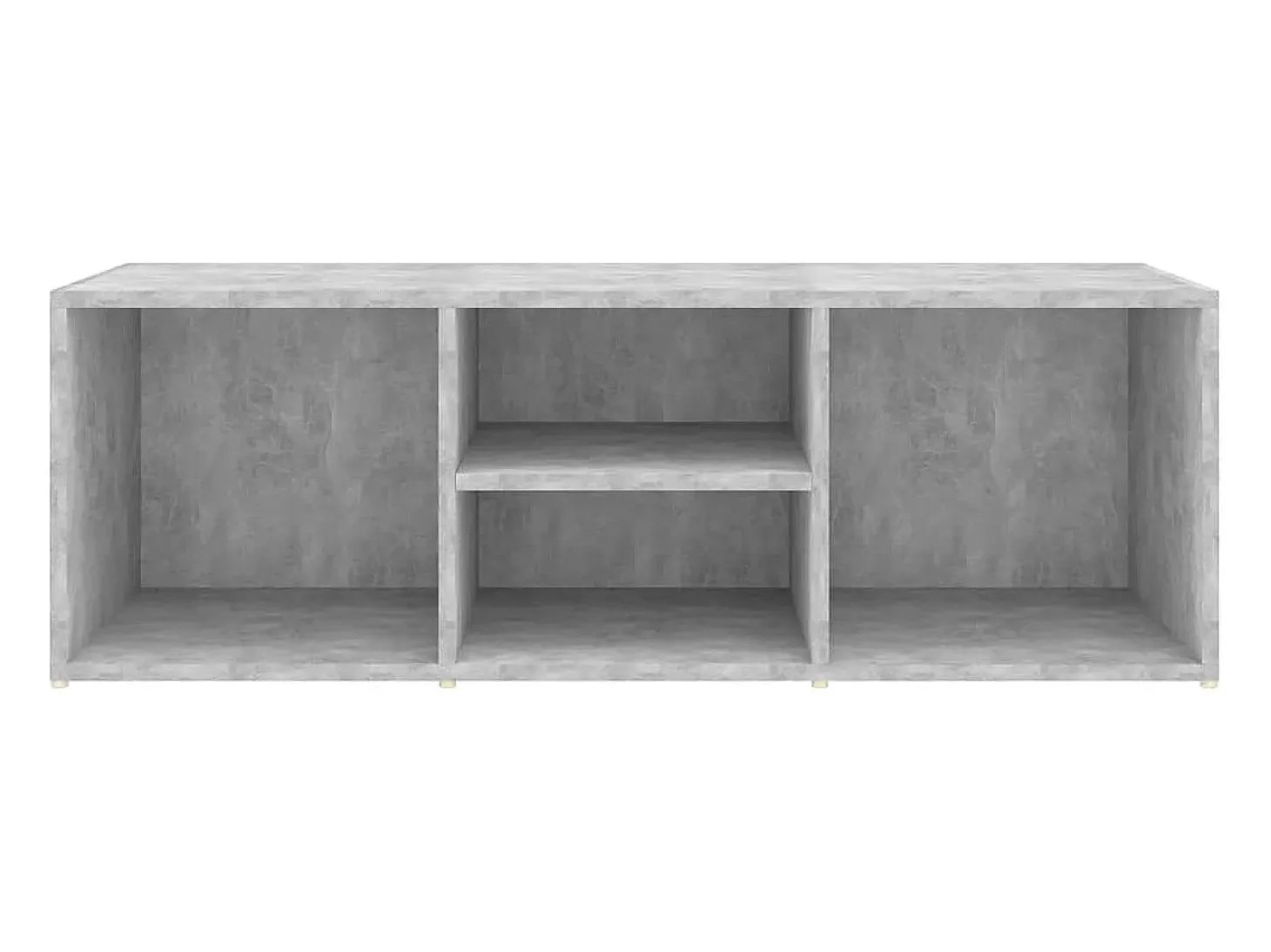Banco zapatero de hormigón gris 105x35x35 cm aglomerado