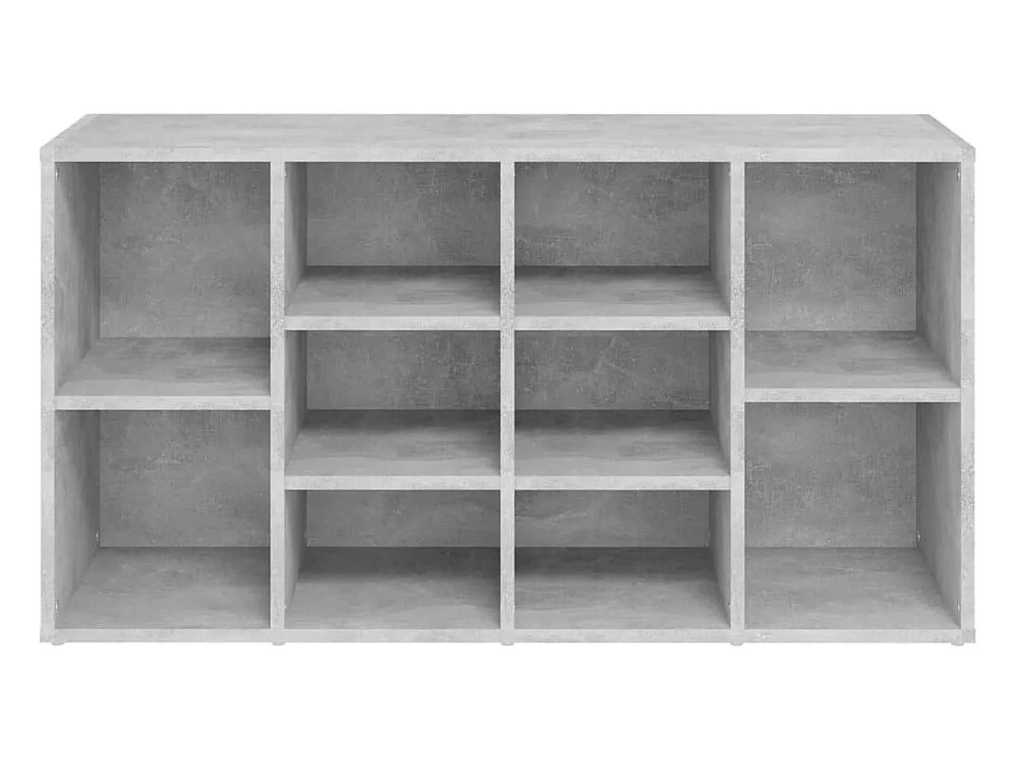 Banco zapatero de hormigón gris 103x30x54,5 cm Madera de ingeniería