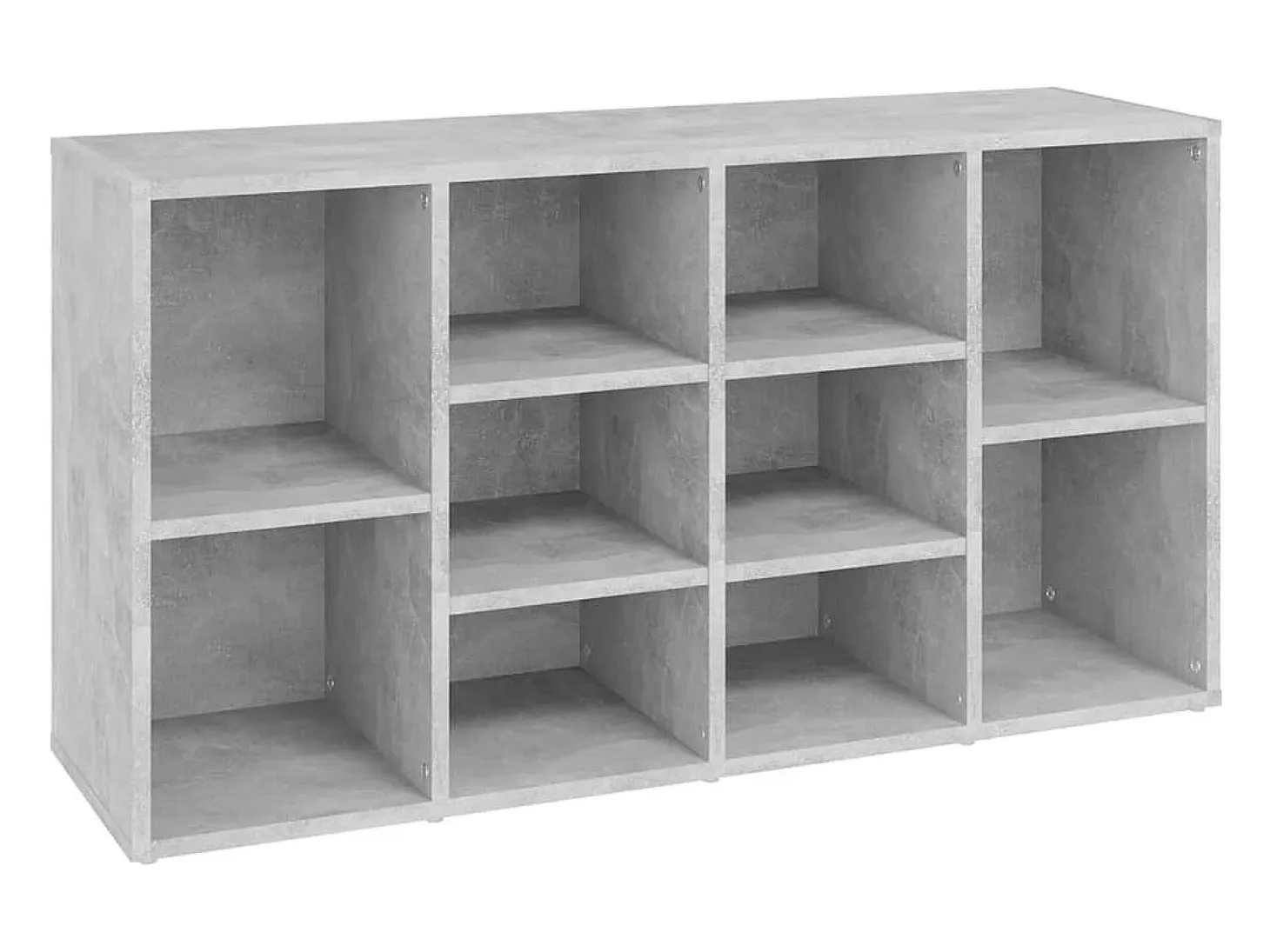 Banco zapatero de hormigón gris 103x30x54,5 cm Madera de ingeniería
