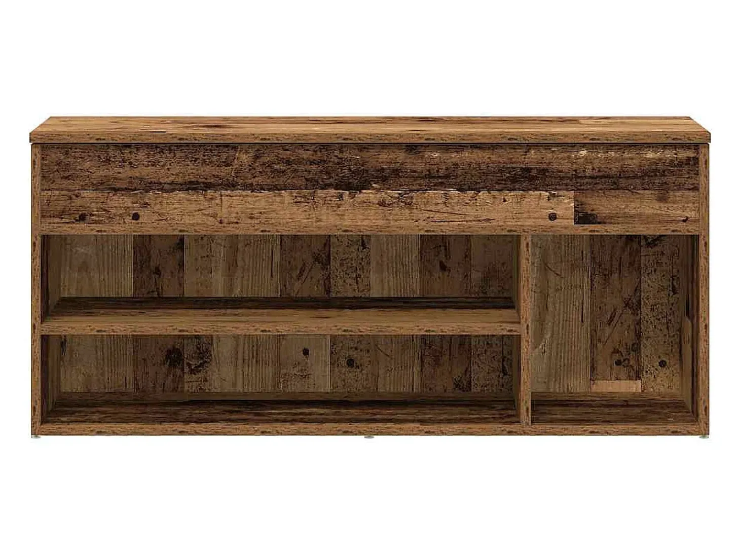Banco zapatero de madera antigua 102x30,5x45 cm madera de ingeniería