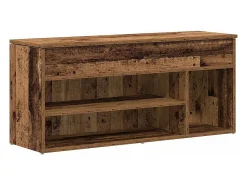 Banco zapatero de madera antigua 102x30,5x45 cm madera de ingeniería