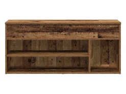 Banco zapatero de madera antigua 102x30,5x45 cm madera de ingeniería