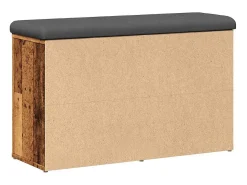 Banco zapatero de madera antigua 82x32x50 cm madera de ingeniería