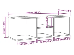 Banco zapatero de madera antigua 105x35x35 cm