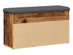 Banco zapatero de madera antigua 82x32x45,5 cm madera de ingeniería