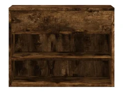 Banco zapatero de roble ahumado 60x30x45 cm Madera de ingeniería