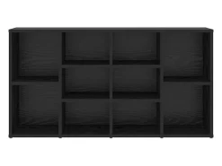 Banco zapatero de roble negro 103 x 30 x 55 cm Madera de ingeniería