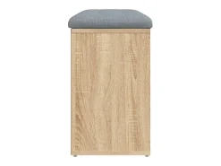 Banco zapatero de roble Sonoma 82x32x50 cm madera de ingeniería