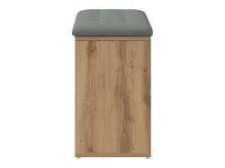 Banco zapatero madera de ingeniería roble artisan 82x32x50 cm