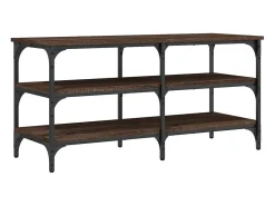 Banco zapatero madera de ingeniería marrón roble 100x38,5x49 cm ES962491