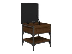 Banco zapatero madera de ingeniería marrón roble 42x42x45 cm ES260837