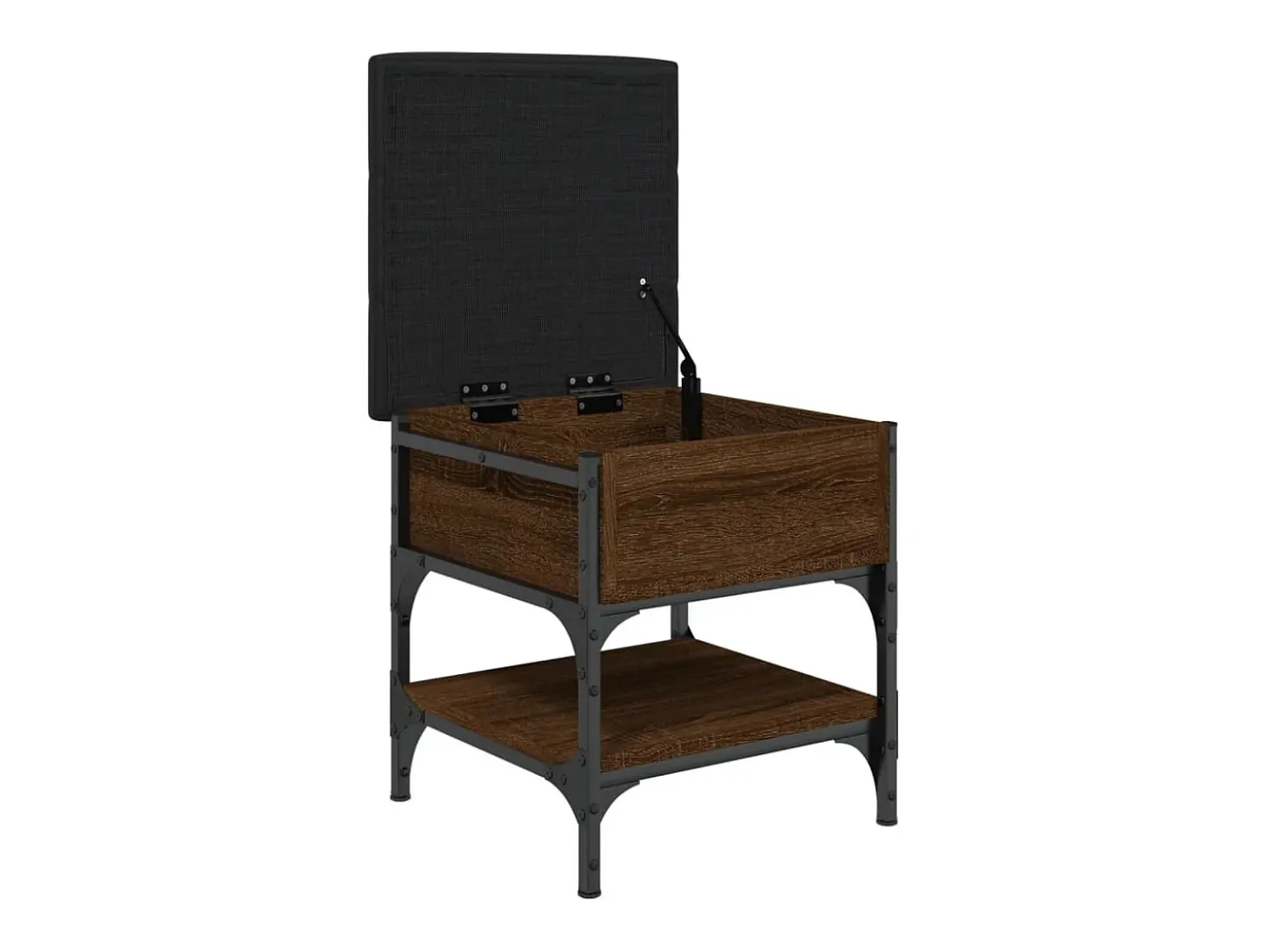 Banco zapatero madera de ingeniería marrón roble 42x42x45 cm ES260837