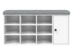 Banco zapatero madera de ingeniería blanco 102x32x50 cm