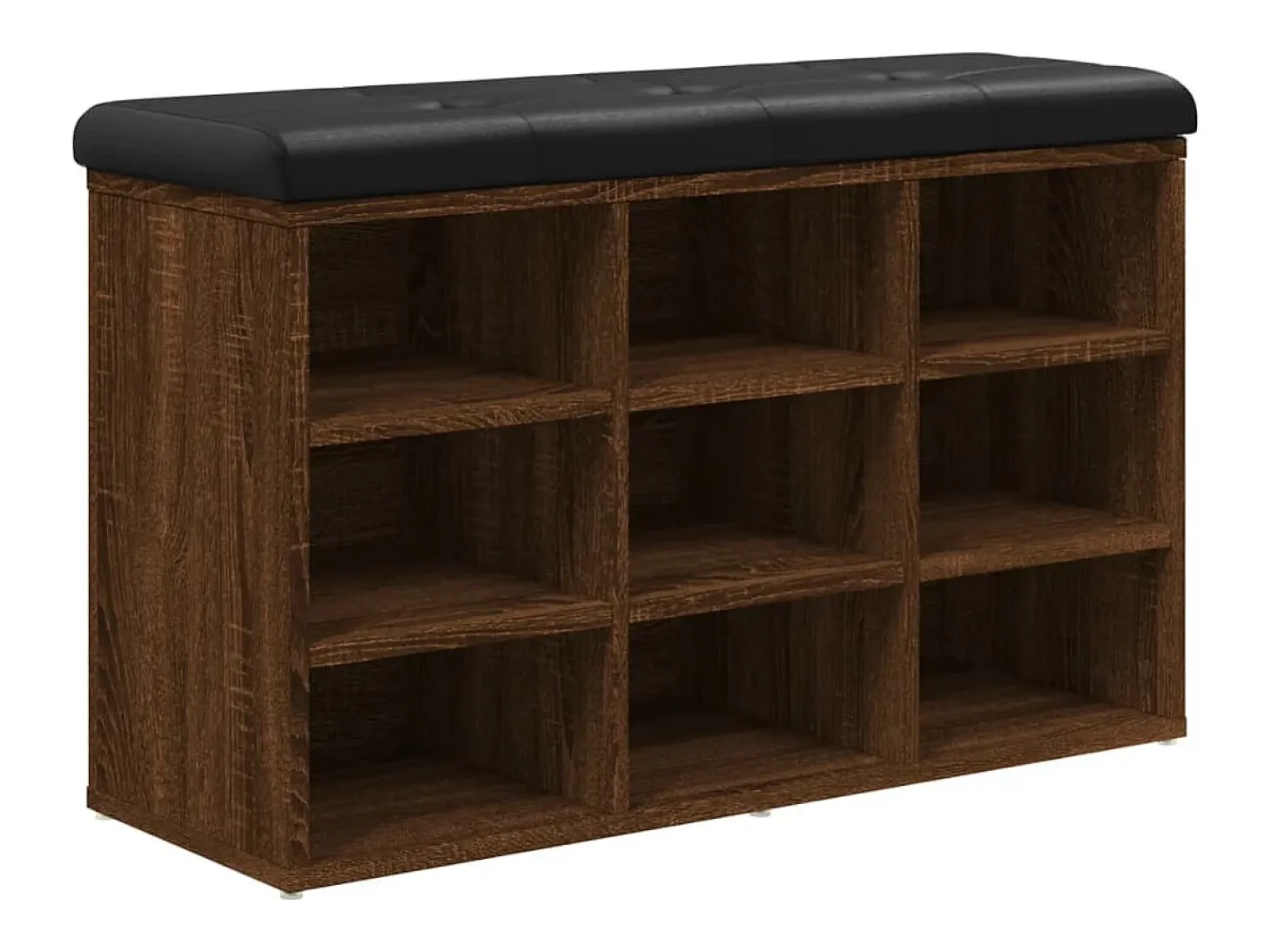 Banco zapatero madera de ingeniería marrón roble 82x32x50 cm ES981073