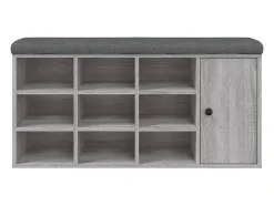 Banco zapatero madera de ingeniería gris Sonoma 102x32x50 cm ES417722