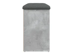 Banco zapatero madera de ingeniería gris hormigón 82x32x50 cm
