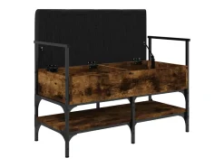 Banco zapatero madera ingeniería roble ahumado 85,5x42x57,5 cm ES487009
