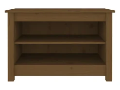 Banco zapatero marrón miel 70x38x45,5 cm Pino macizo