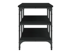 Banco zapatero negro 100x38,5x49 cm madera de ingeniería