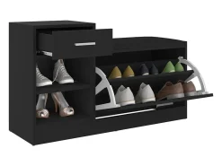 Banco zapatero negro 94,5x31x57 cm Aglomerado