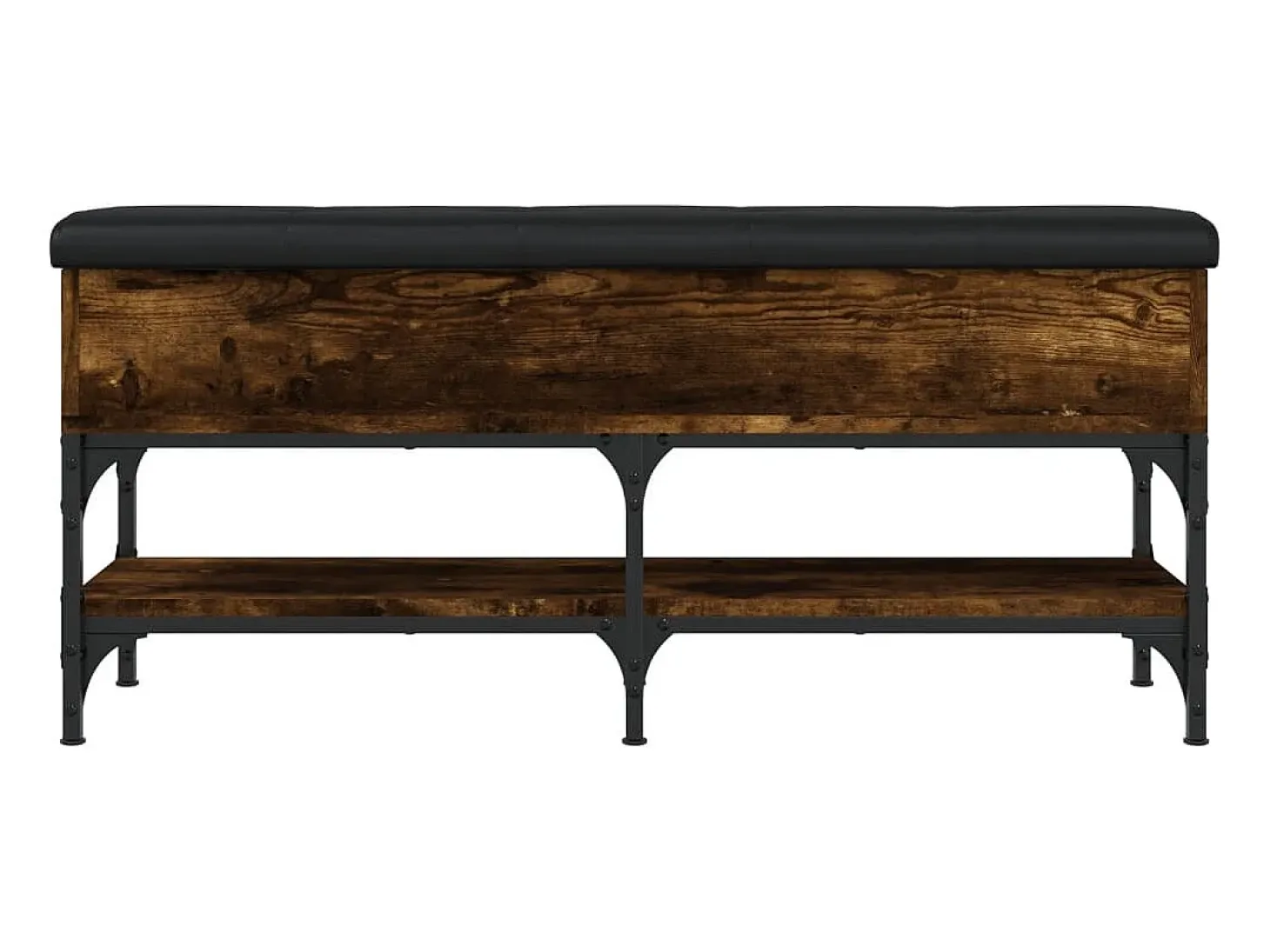 Banco zapatero roble ahumado 102x32x45 cm madera de ingeniería