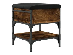 Banco zapatero roble ahumado 42x42x45 cm madera de ingeniería