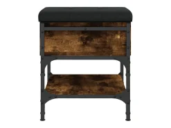 Banco zapatero roble ahumado 42x42x45 cm madera de ingeniería