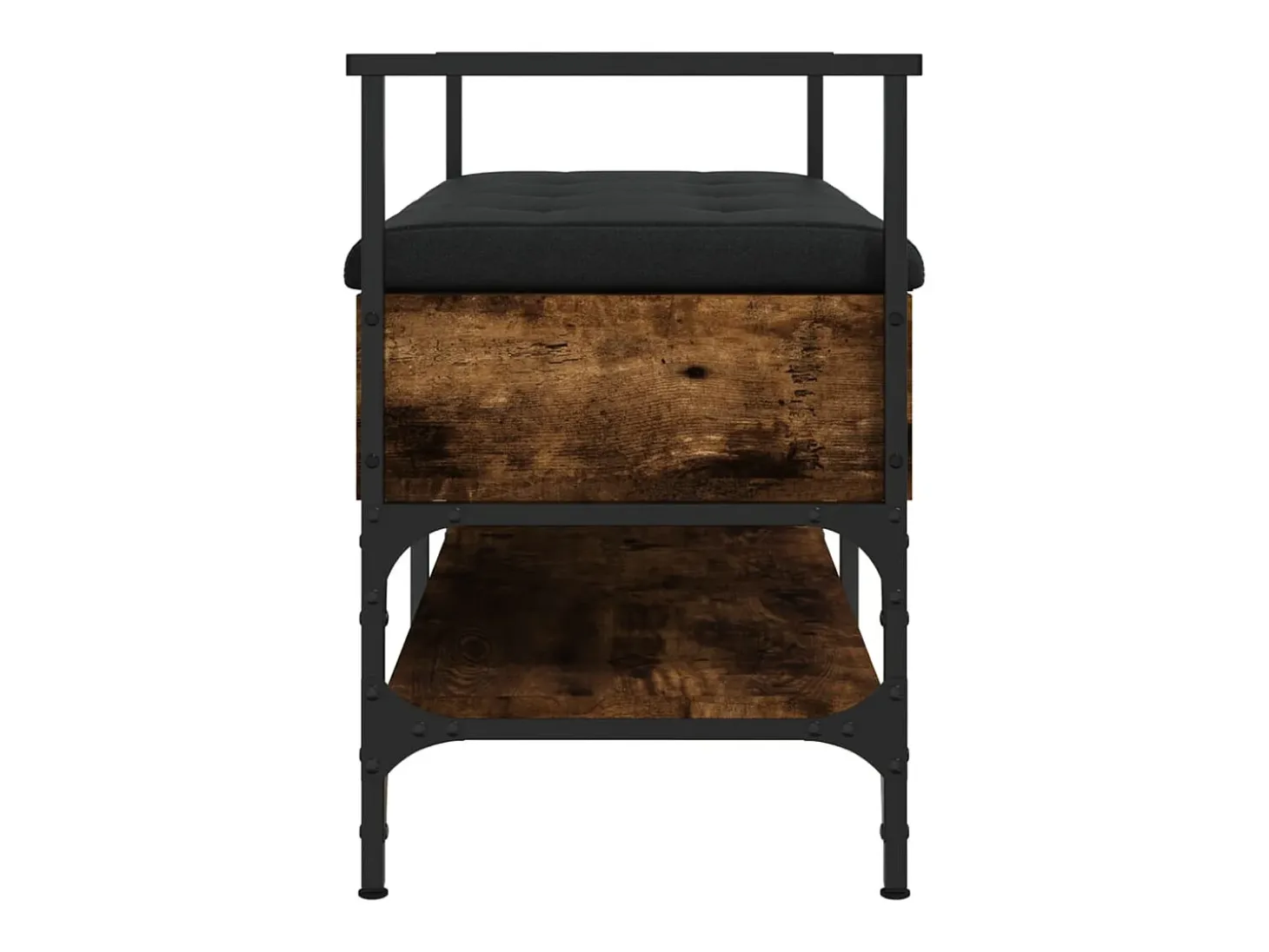 Banco zapatero roble ahumado 85,5x42x57,5 cm madera de ingeniería