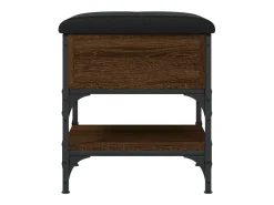 Banco zapatero roble marrón 42x42x45 cm madera de ingeniería