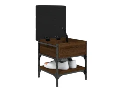 Banco zapatero roble marrón 42x42x45 cm madera de ingeniería
