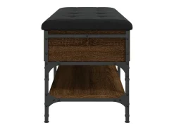 Banco zapatero roble marrón 102x42x45 cm madera de ingeniería