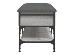 Banco zapatero Sonoma gris 82x42x45 cm madera de ingeniería