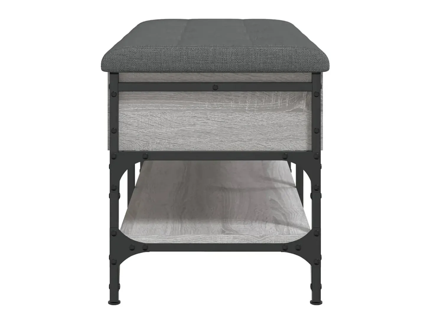 Banco zapatero Sonoma gris 82x42x45 cm madera de ingeniería