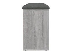 Banco zapatero Sonoma gris 102x32x50 cm madera de ingeniería
