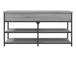 Banco zapatero Sonoma gris 100x42,5x50 cm madera de ingeniería