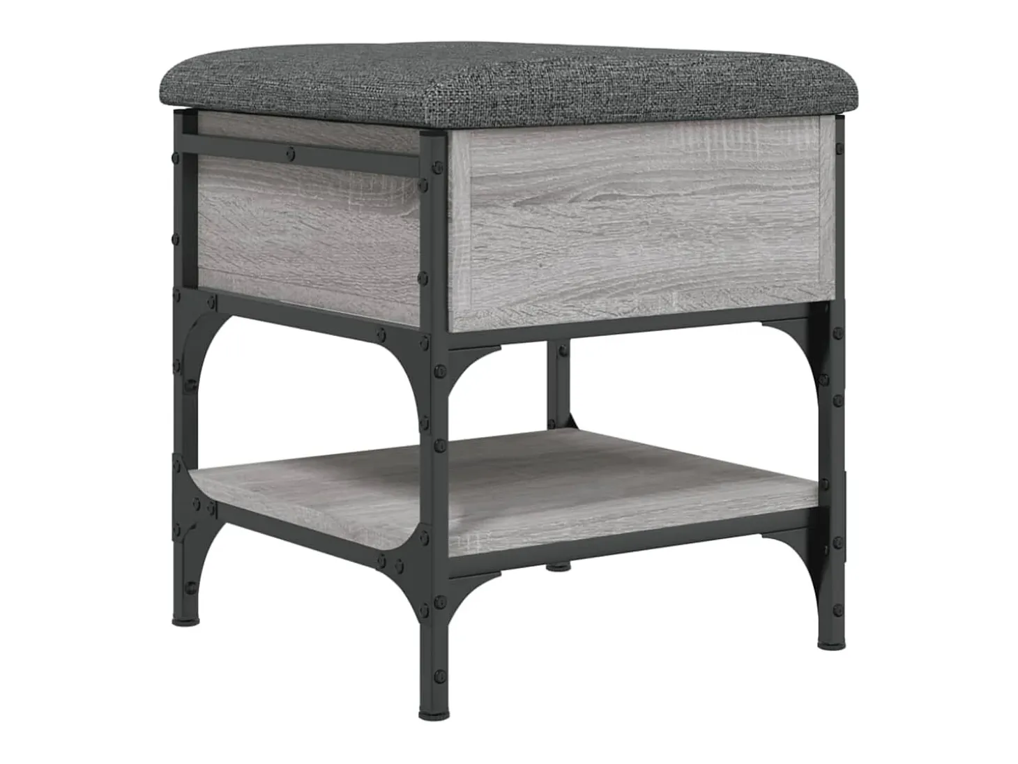 Banco zapatero Sonoma gris 42x42x45 cm madera de ingeniería