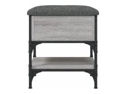 Banco zapatero Sonoma gris 42x42x45 cm madera de ingeniería