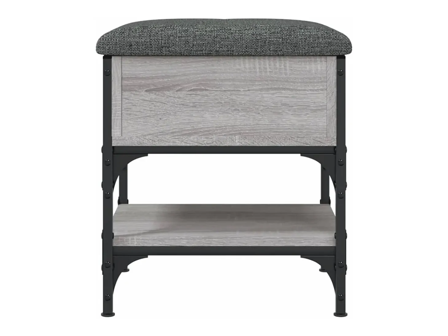 Banco zapatero Sonoma gris 42x42x45 cm madera de ingeniería