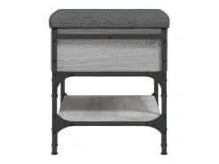Banco zapatero Sonoma gris 42x42x45 cm madera de ingeniería