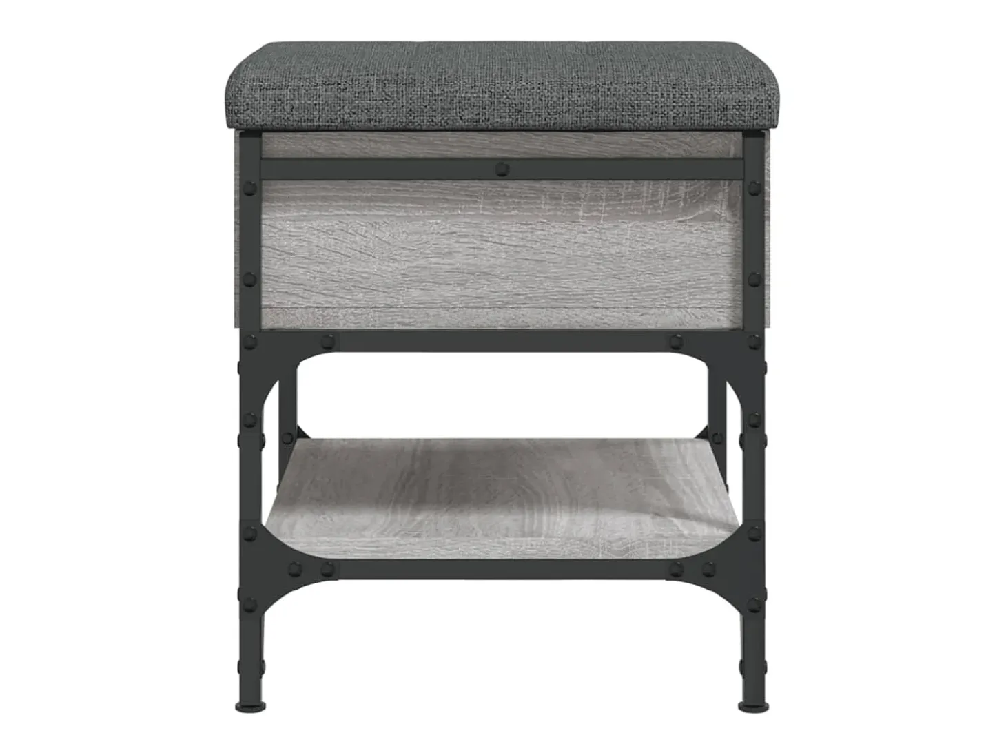 Banco zapatero Sonoma gris 42x42x45 cm madera de ingeniería