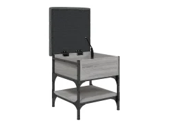 Banco zapatero Sonoma gris 42x42x45 cm madera de ingeniería