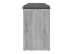 Banco zapatero Sonoma gris 82x32x50 cm madera de ingeniería