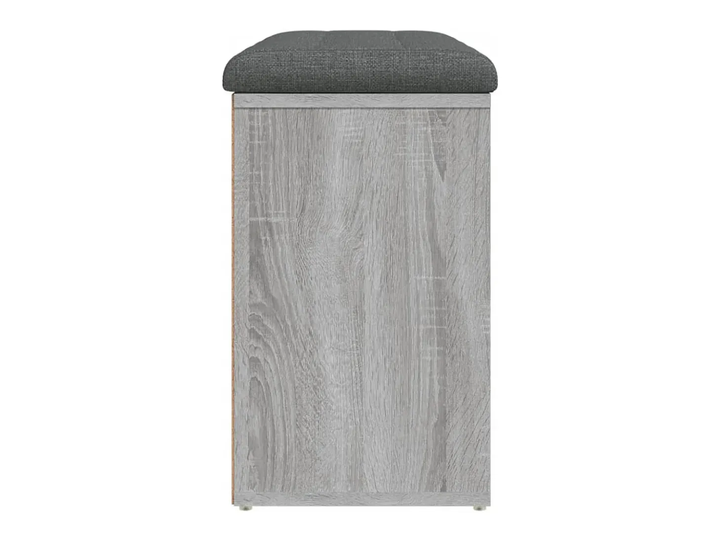 Banco zapatero Sonoma gris 82x32x50 cm madera de ingeniería